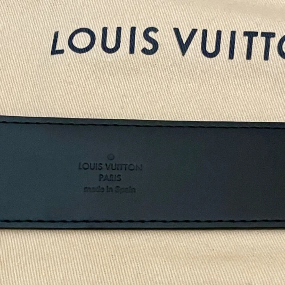 Louis Vuitton Black/ Gray Checkered Men's Belt - Picture 5 of 7